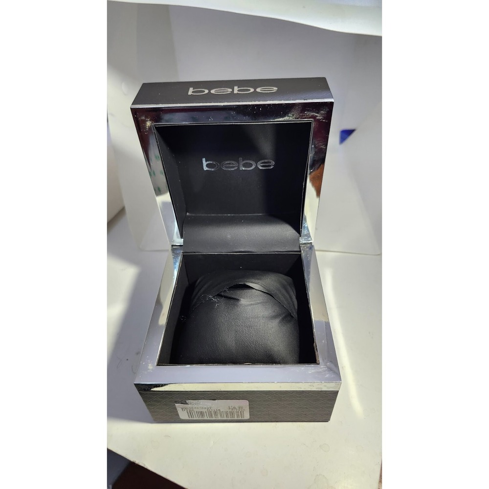 Bebe Empty Watch Or Bracelet Box Black W/ Cushion - BOX ONLY